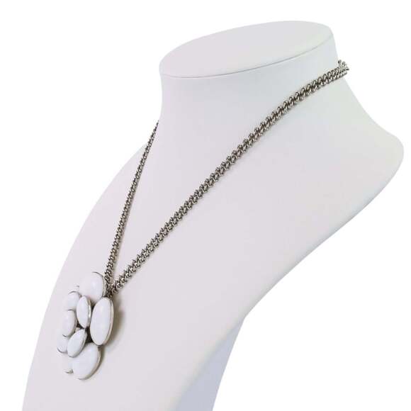 CHANEL White Logo Necklace - Picture 8 of 16